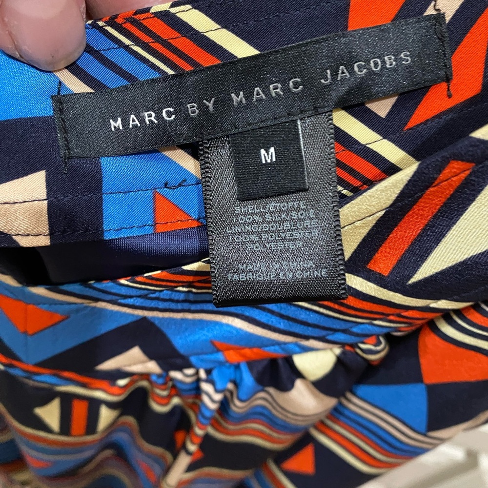 Marc by Marc Jacobs gorgeous blue, red and white silk dress - Picture 11 of 13